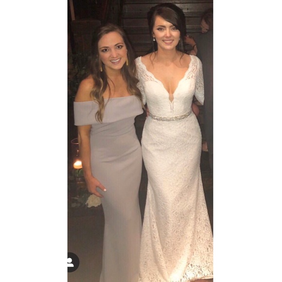 Katie May Titan One-Shoulder Cutout Crepe Gown 4 - Picture 5 of 7